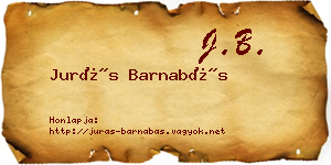 Jurás Barnabás névjegykártya